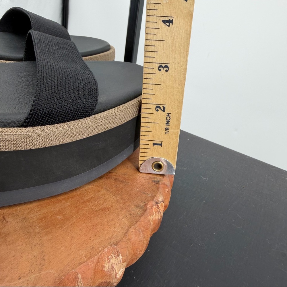 Rothy's Black and Tan Platform Sandals - Picture 7 of 8